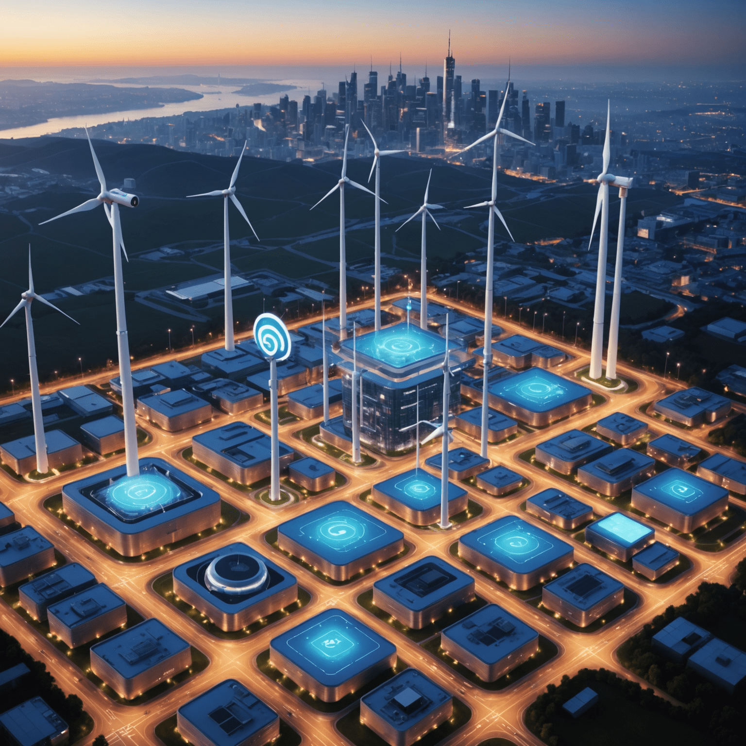 صورة توضيحية لتقنية الجيل الخامس 5G، تظهر أبراج اتصالات وأجهزة ذكية متصلة بشبكة عالية السرعة